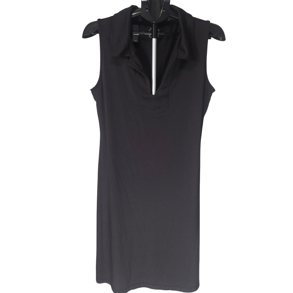 Banana Boat Womens XXL Black Sleeveless Polo Dress UPF 50+ Sun Protection Sporty